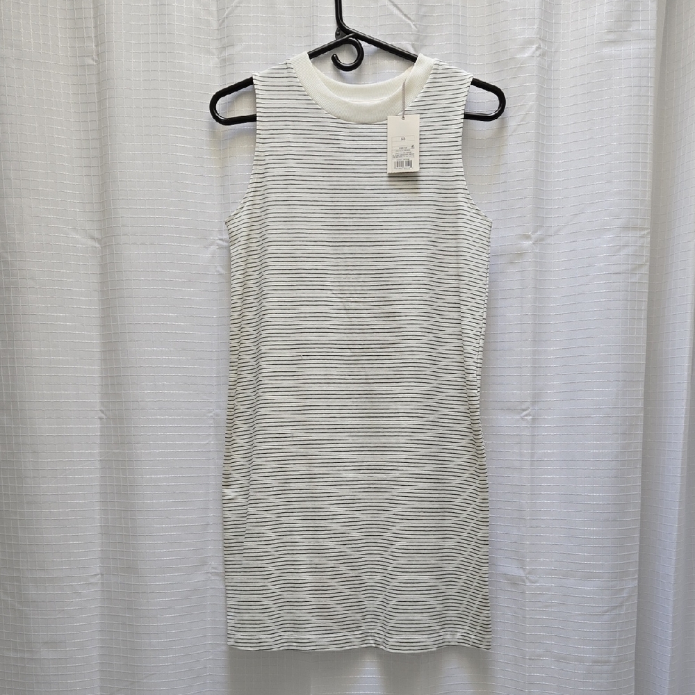 a new day Black and White Striped Mini Dress